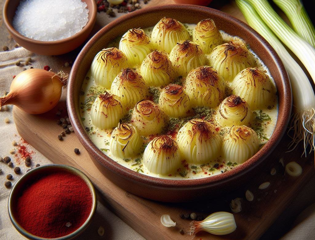 Cebolletas Gratinadas