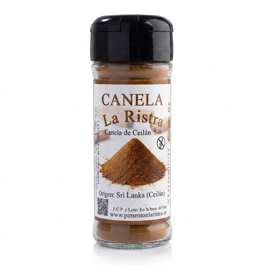Bote de canela de Ceilán 5/0 molida de 40 g de La Ristra
