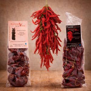 Ristras de pimiento ahumado