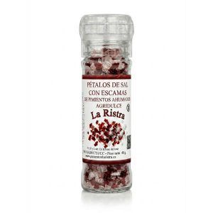 Tarro de pétalos de sal con escamas de pimiento ahumado agridulce de 40 g de La Ristra